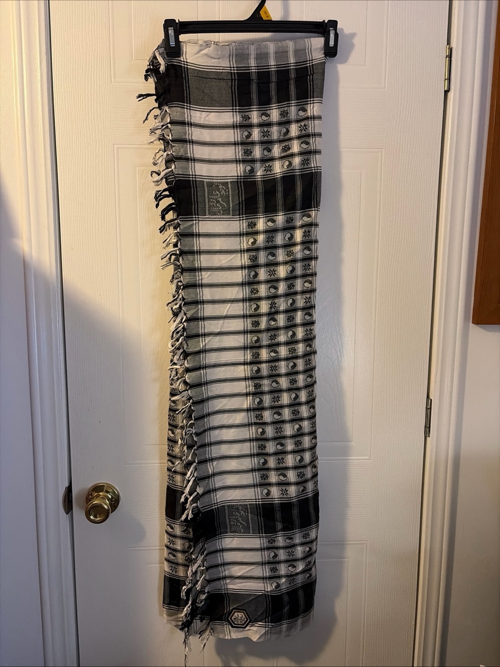 Palestinian Keffiyeh Scarf ShemaghArab Black White Cotton Hatta Palestine